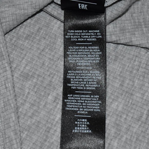 7 For All Mankind Pleated Puff Shoulder Power Rib Tee Top Heather Grey S… - Picture 11 of 14